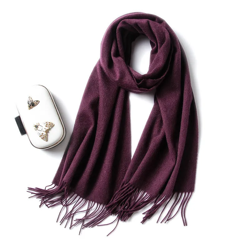 100% Pure Cashmere Thickened Dual-purpose Warm Shawl Cashmere Scarf for Men and Women