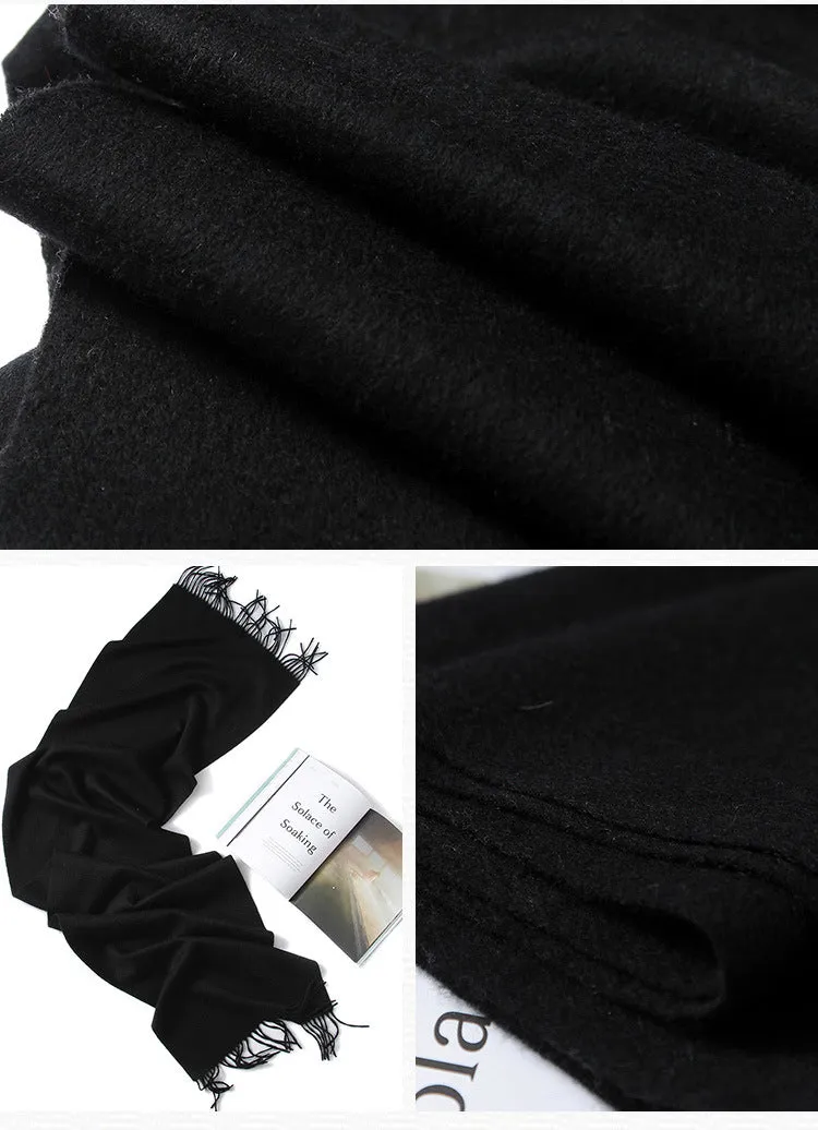 100% Pure Cashmere Thickened Dual-purpose Warm Shawl Cashmere Scarf for Men and Women