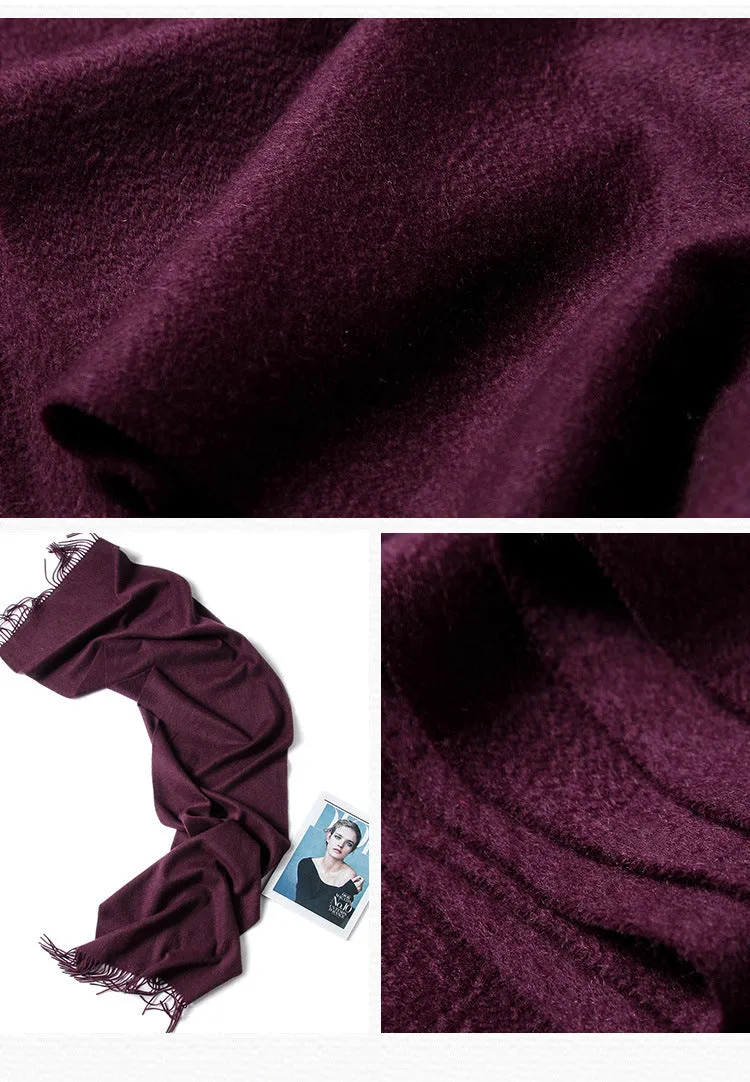 100% Pure Cashmere Thickened Dual-purpose Warm Shawl Cashmere Scarf for Men and Women