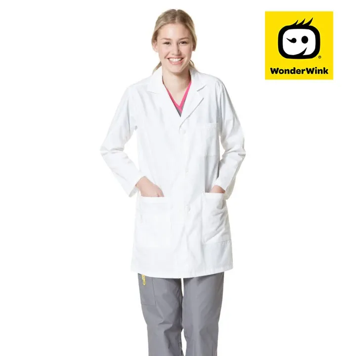 7106 Unisex White Professional Lab Coat for Students, Doctors, Dentists Costume