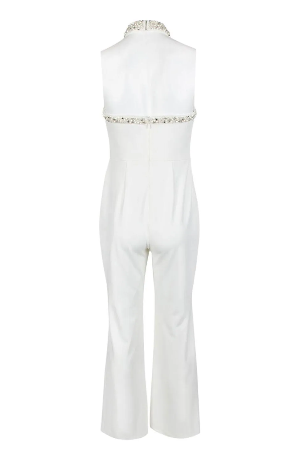 Adrianna Papell AP1E204372 Embellished Halter Neck Open Jumpsuit