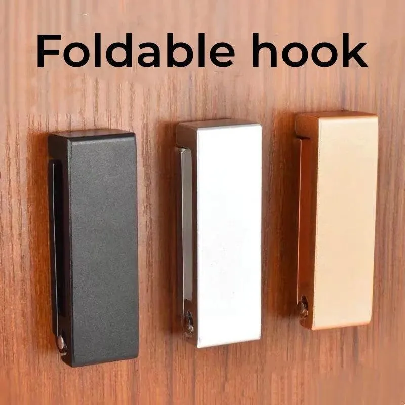 Aluminum Wall Hooks: Stylish Organizer with Foldable Design