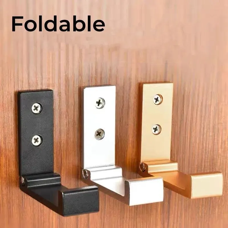 Aluminum Wall Hooks: Stylish Organizer with Foldable Design