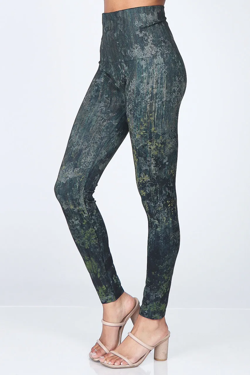 B4292FM High Waist Full Length Rosemary Abstract Legging