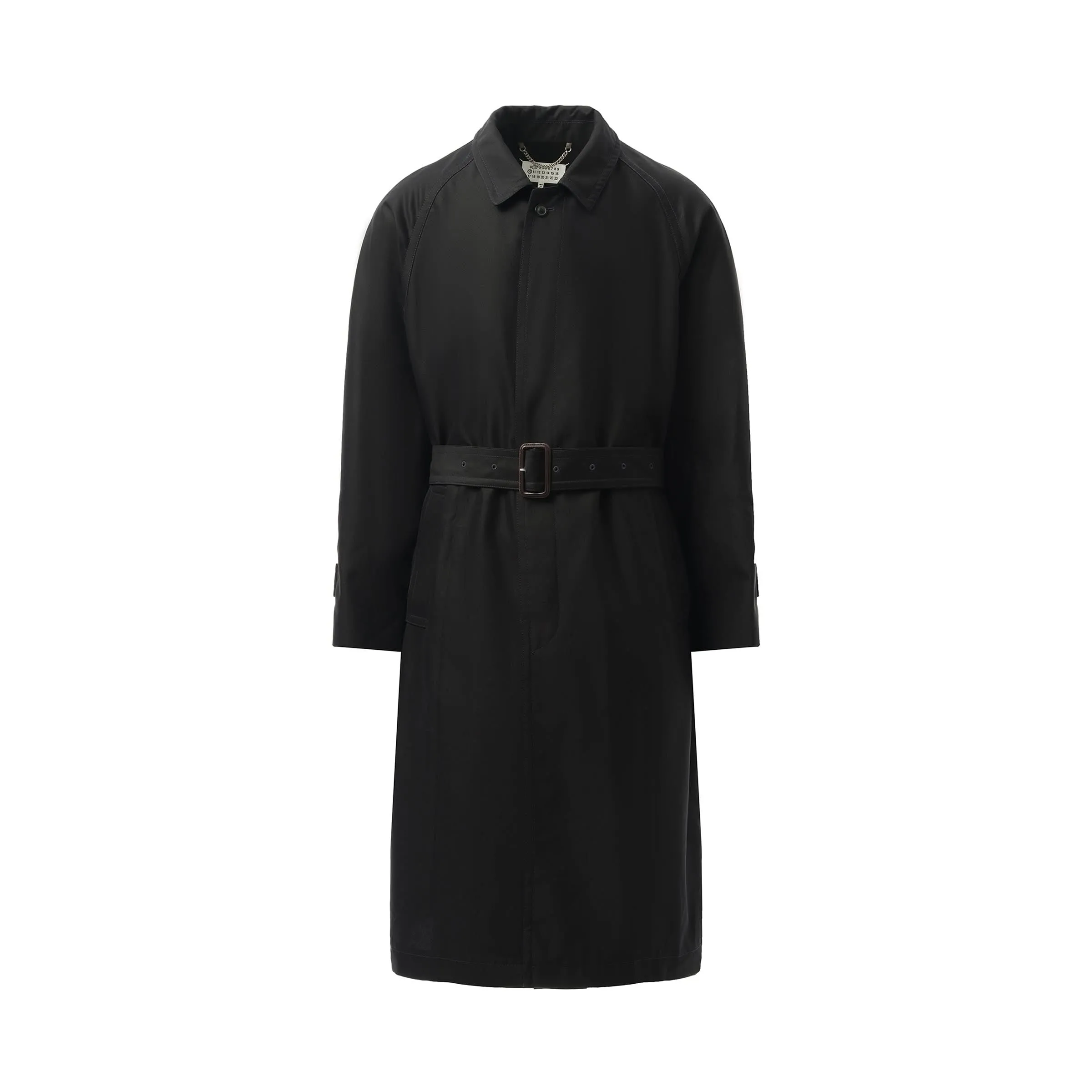 Belted Trench Coat in Black