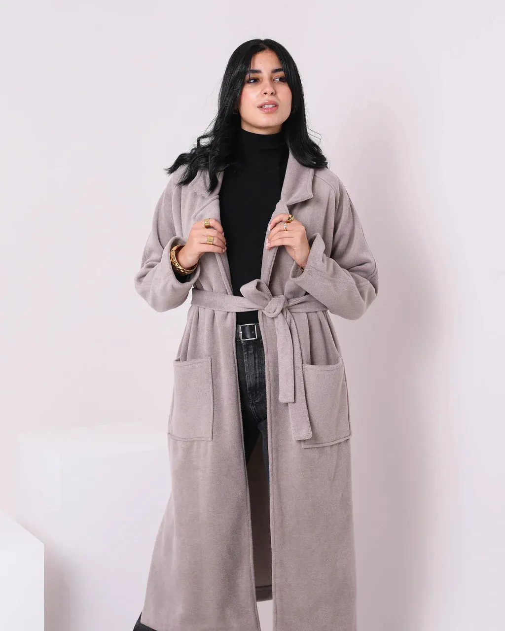 Belted Wool Coat (W710) - Just4Women