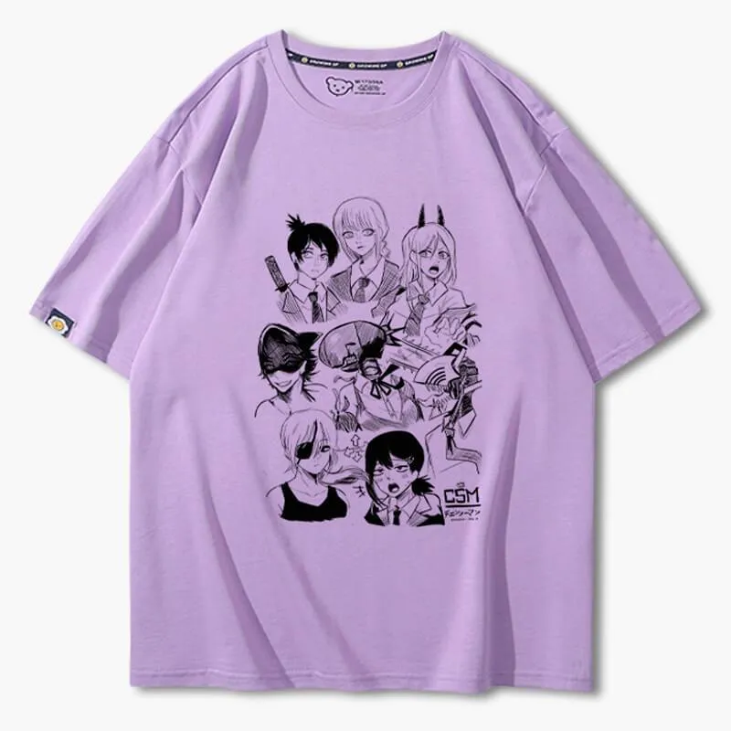 benpaolv Chainsaw Man Girl Characters Drawing T-Shirt