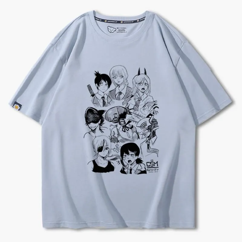 benpaolv Chainsaw Man Girl Characters Drawing T-Shirt