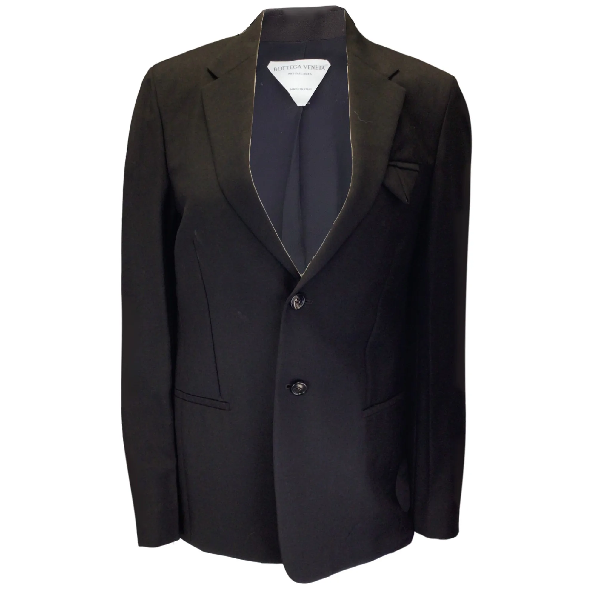 Bottega Veneta Dark Brown Tailored Washed Mohair Jacket