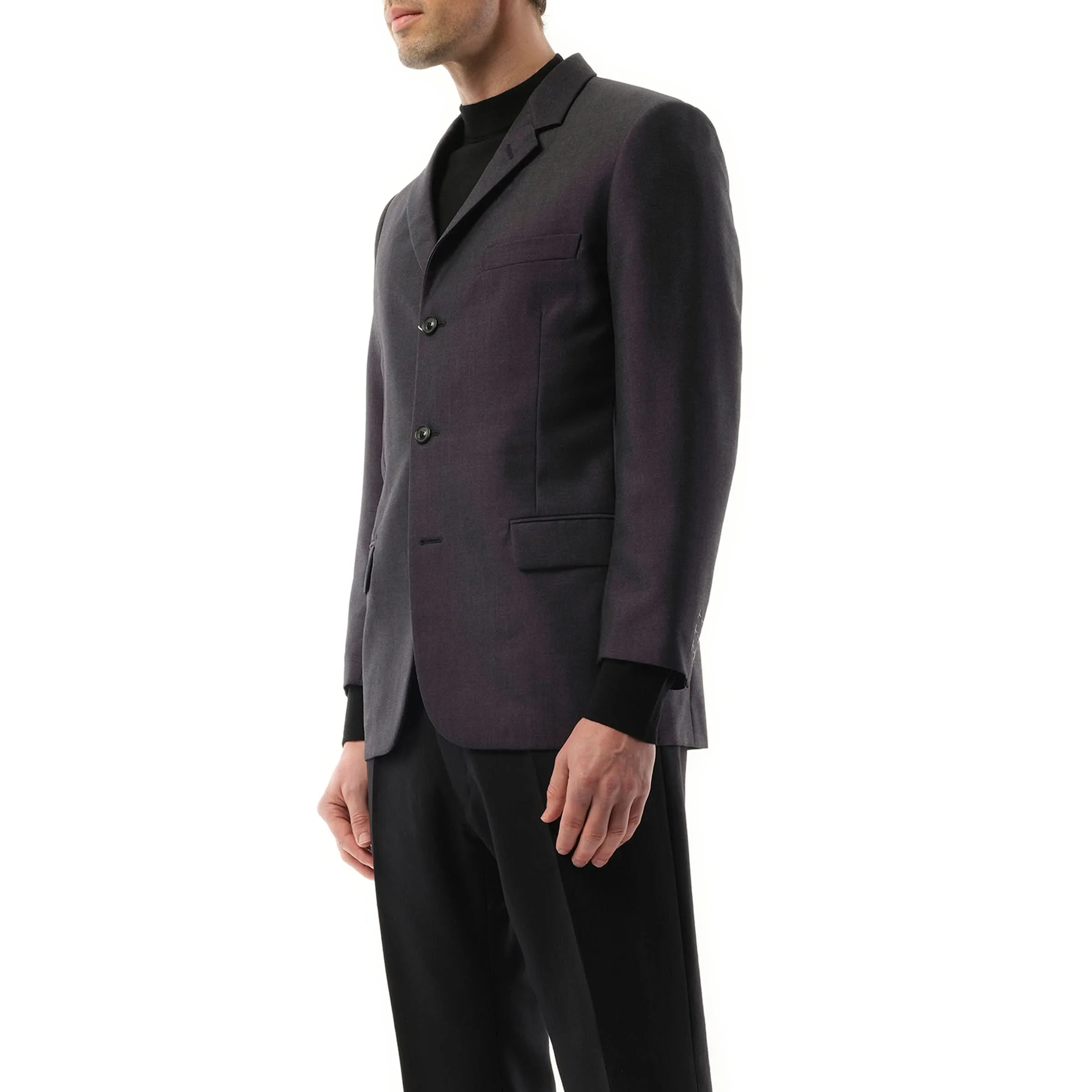 British Mohair Suit Jacket in Charcoal