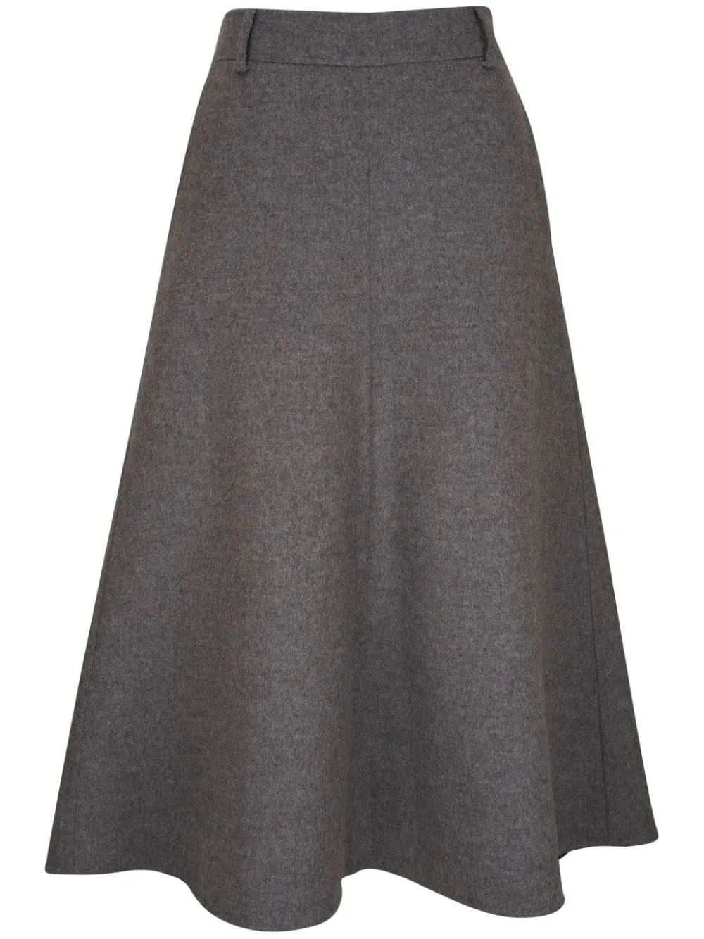 Brunello Cucinelli Virgin Wool Double Cloth Flute Skirt