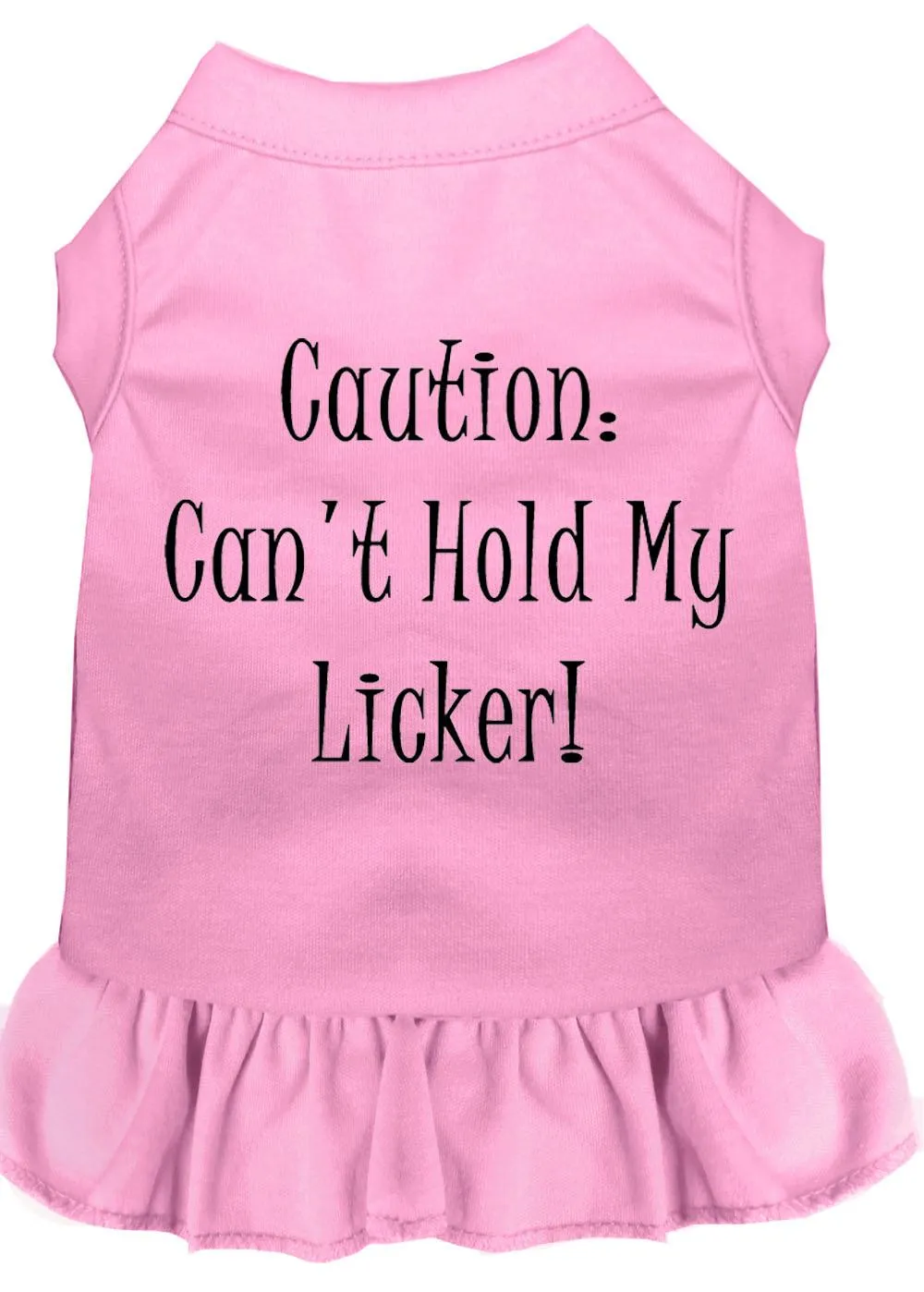 Can't Hold My Licker Screen Print Dress Light Pink Sm (10)