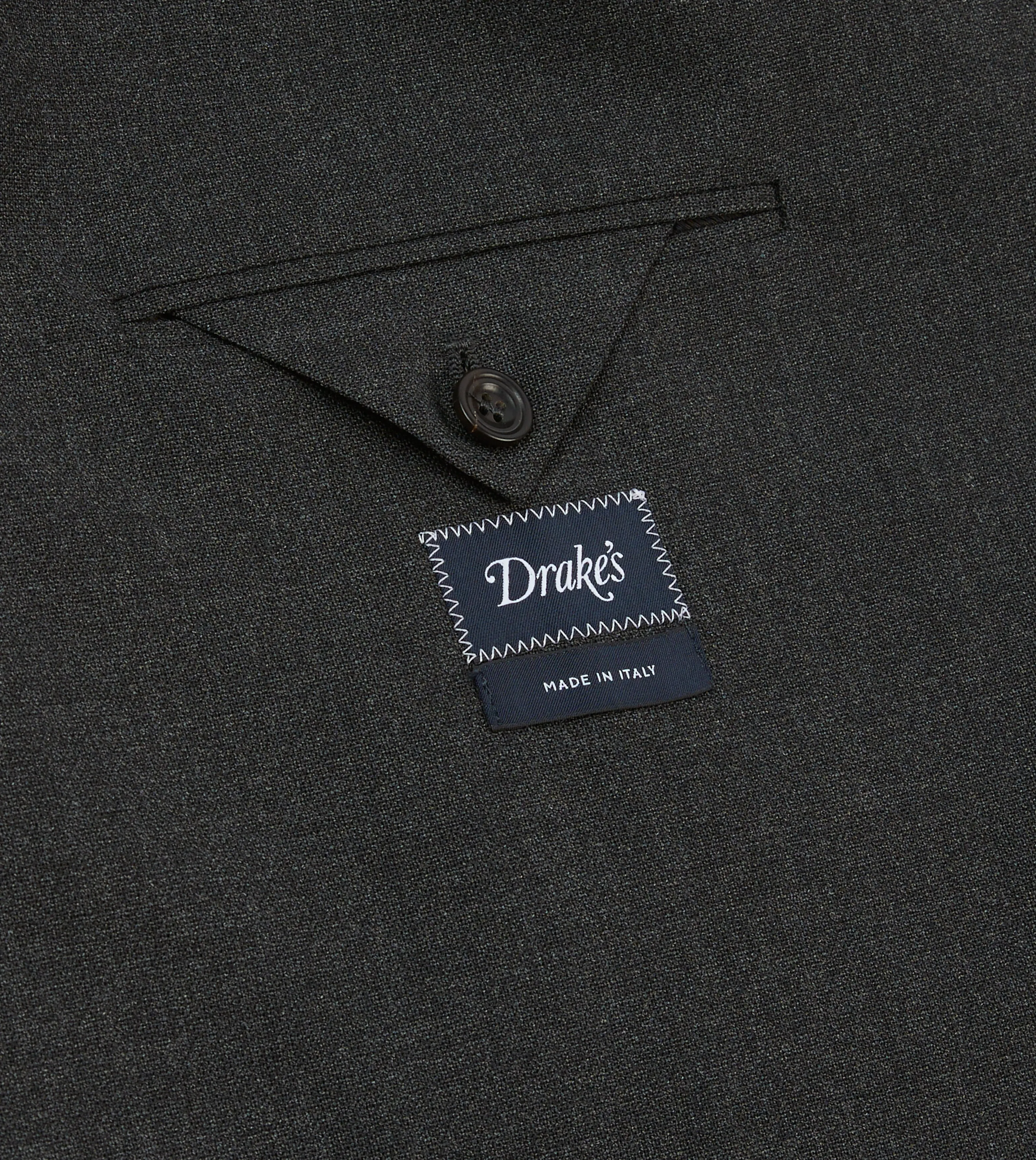 Charcoal Tropical Wool Tailored Jacket