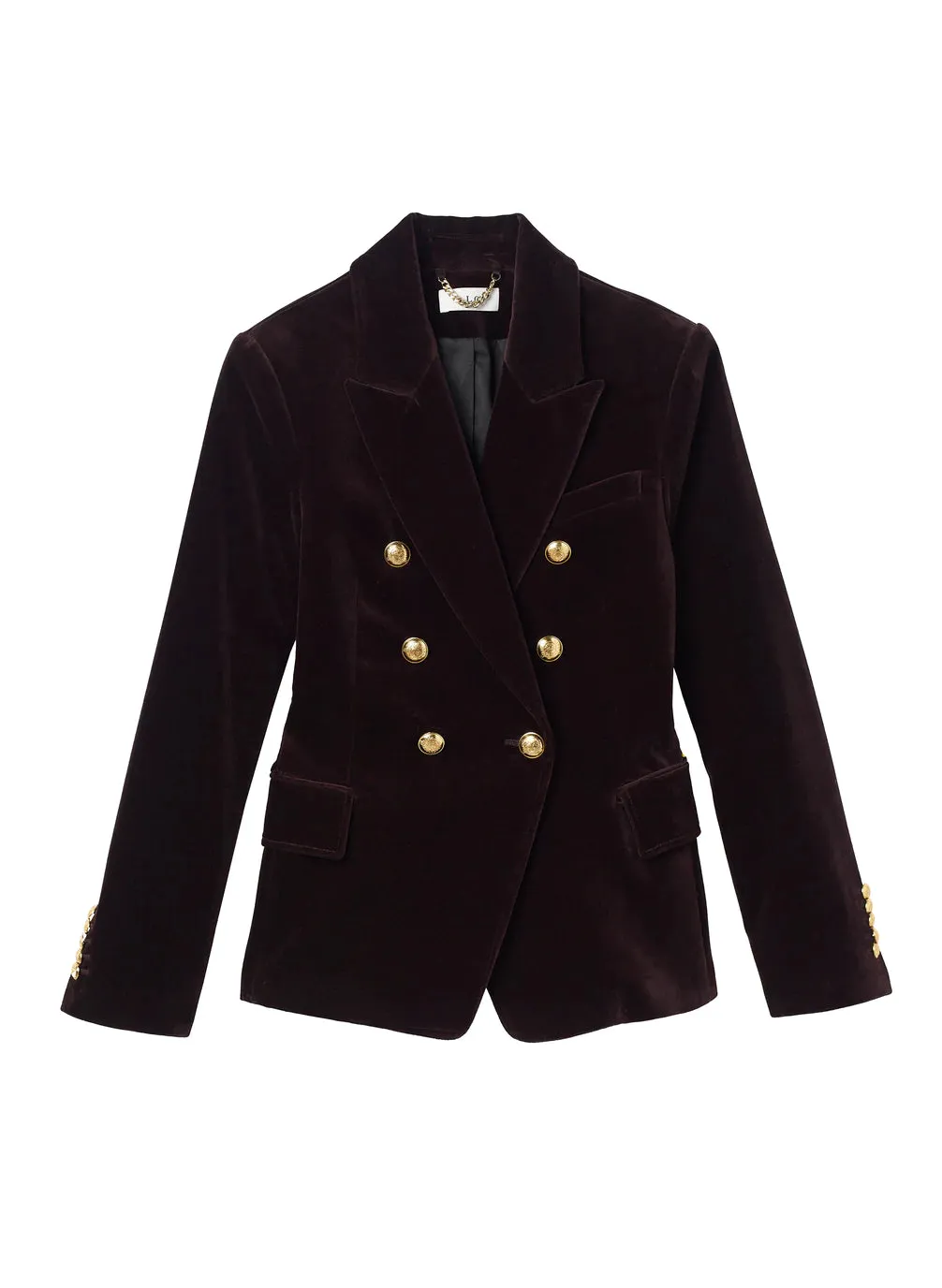 Chelsea Velvet Tailored Jacket - Chocolate