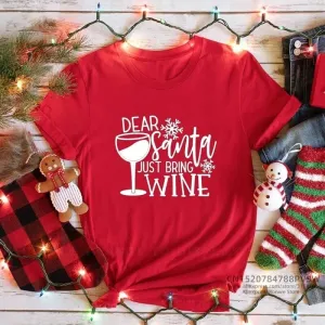 Christmas Red Print T-shirts