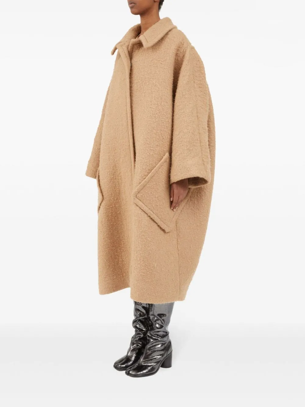 Cocoon Wool Coat - Biscuit