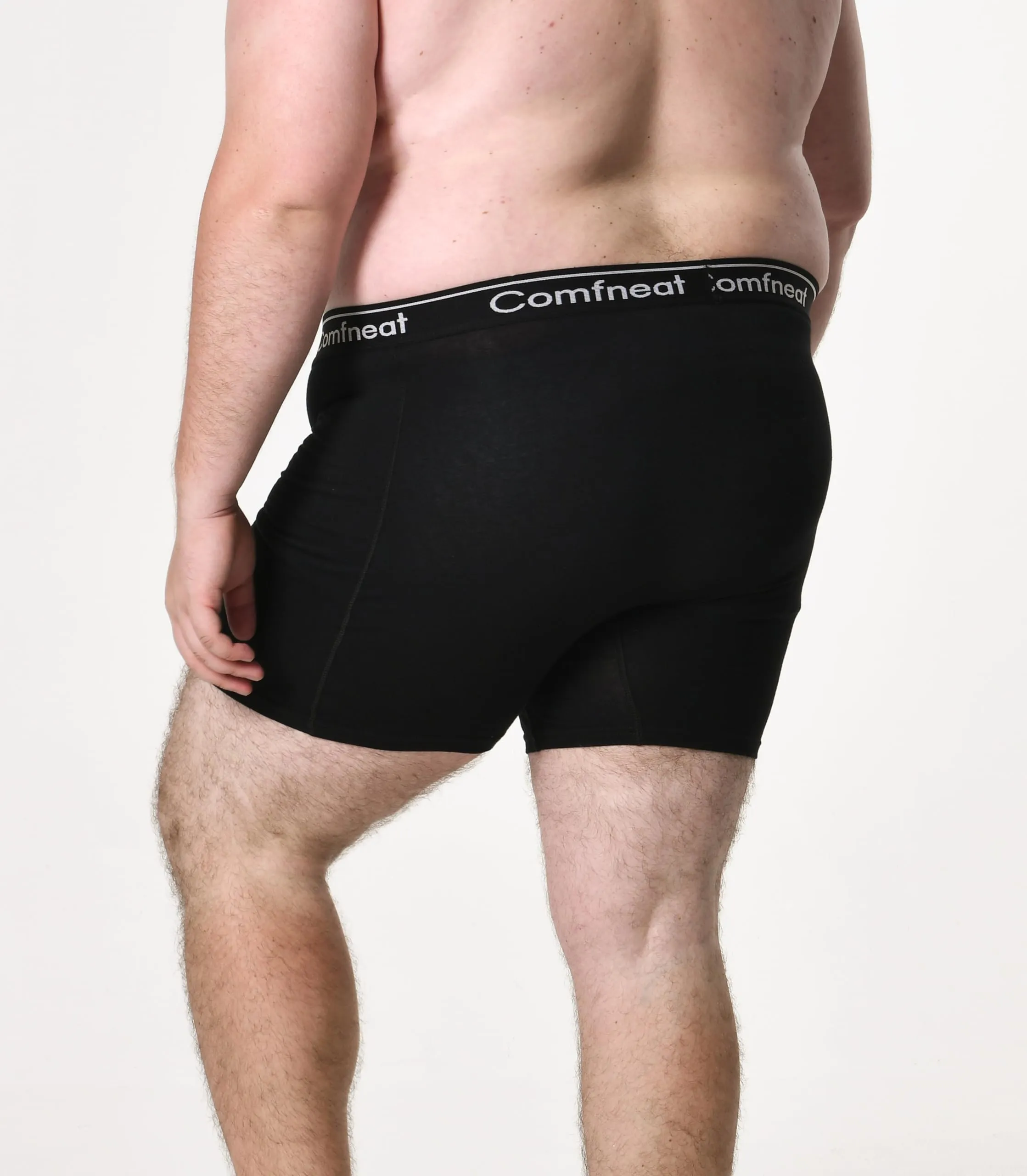 Comfneat Men's 5-Pack Big & Tall 3XL-7XL Boxer Briefs Cotton Spandex Underwear Underpants with Fly