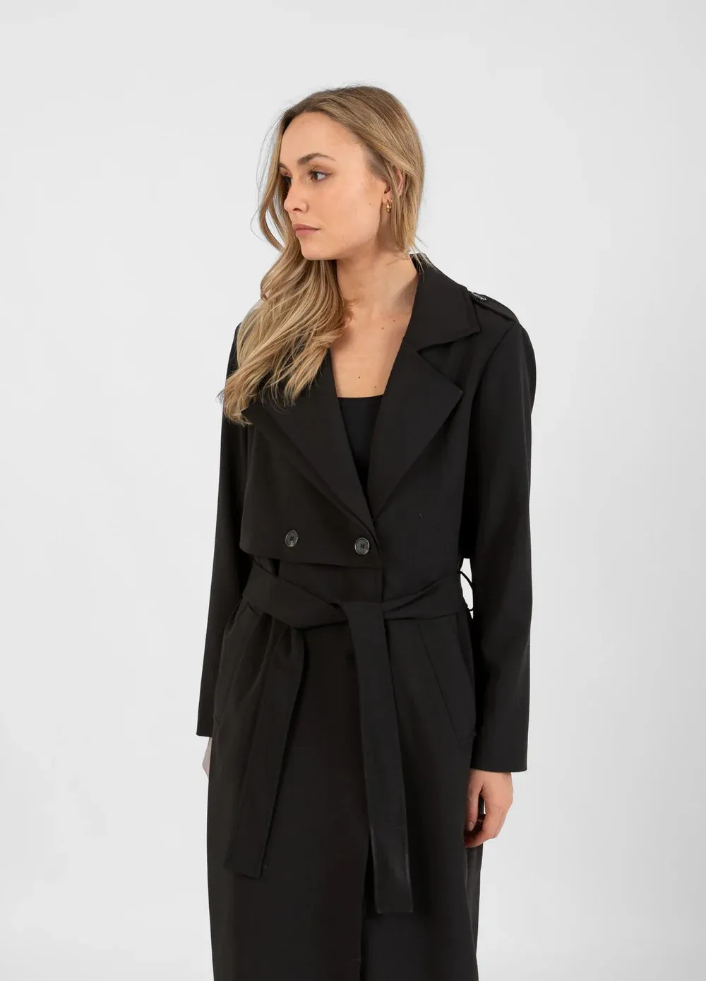 Coster Black Trench Coat