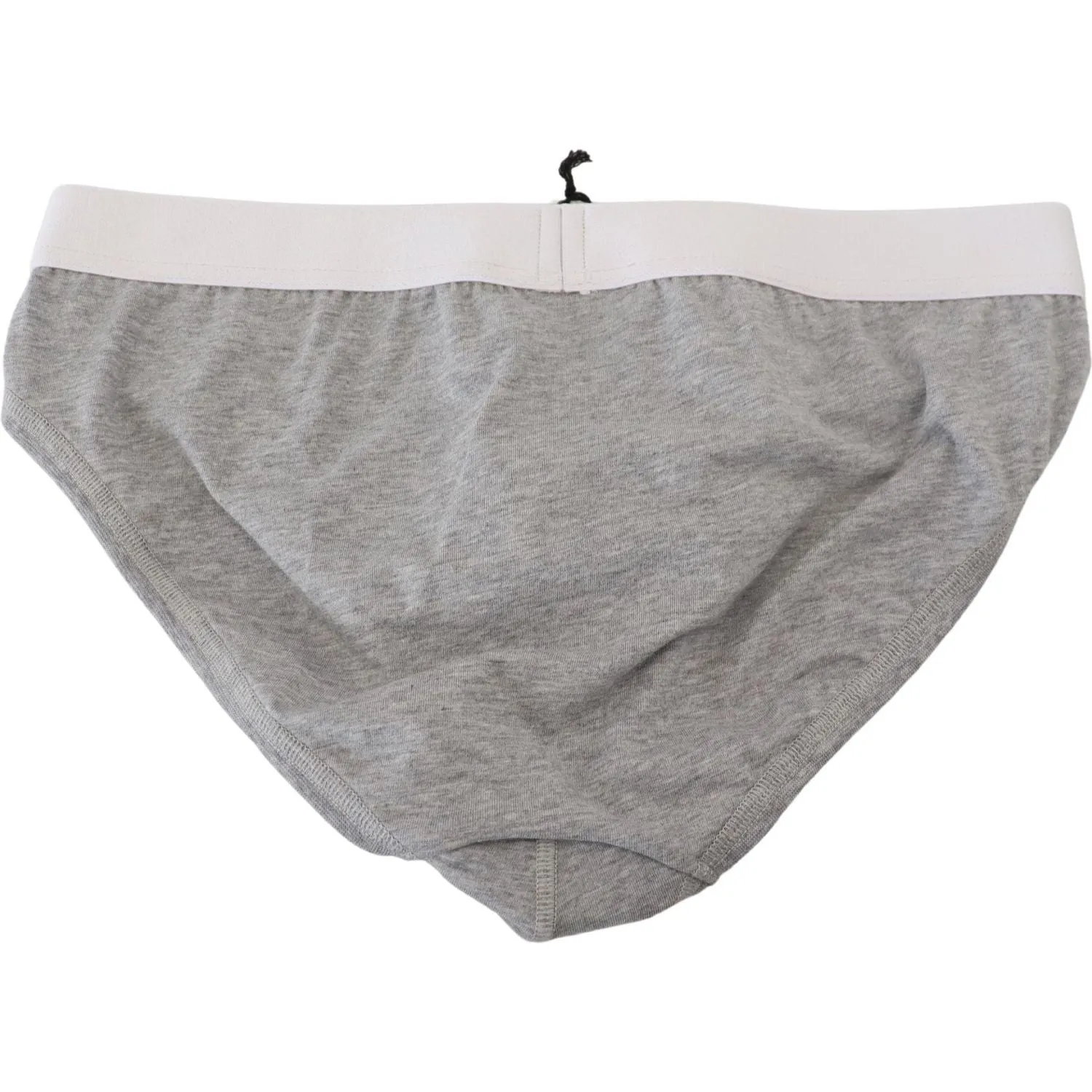 Dsquared² Elegant Gray Cotton Stretch Briefs