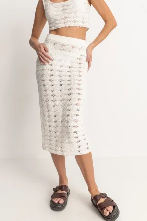 Evermore Knit Midi Skirt Cream