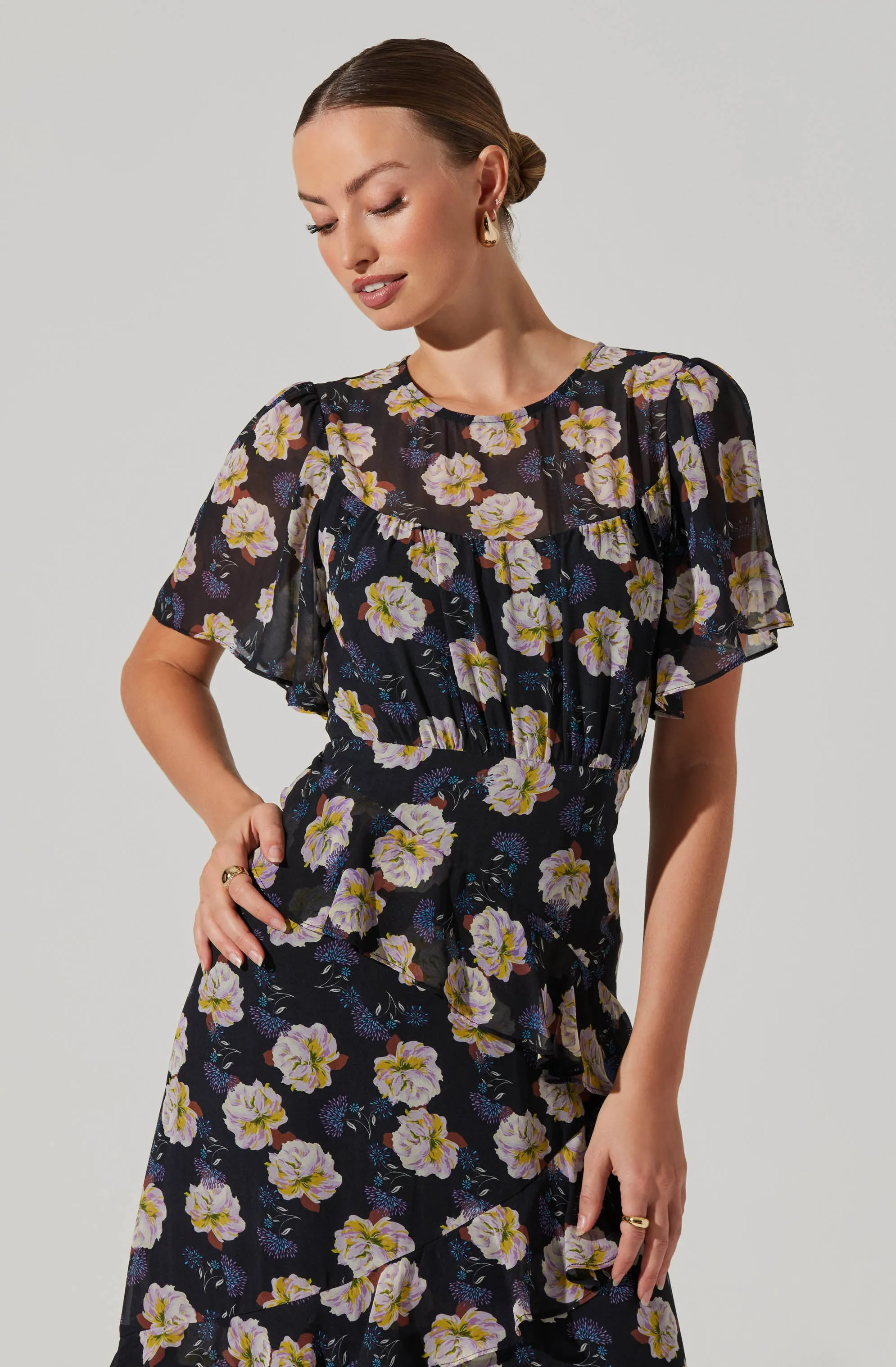 Floramae Floral Midi Dress