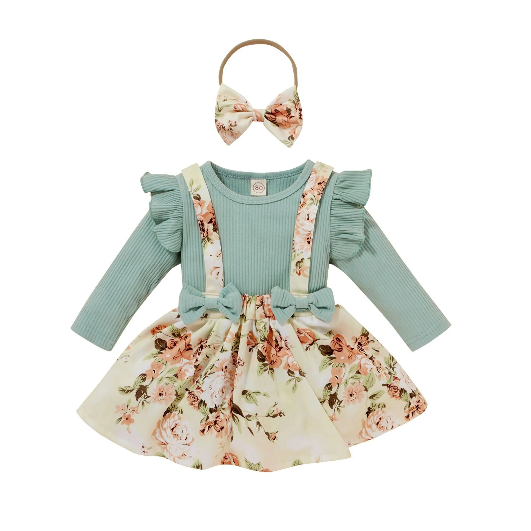 Girls Frill Floral Dress