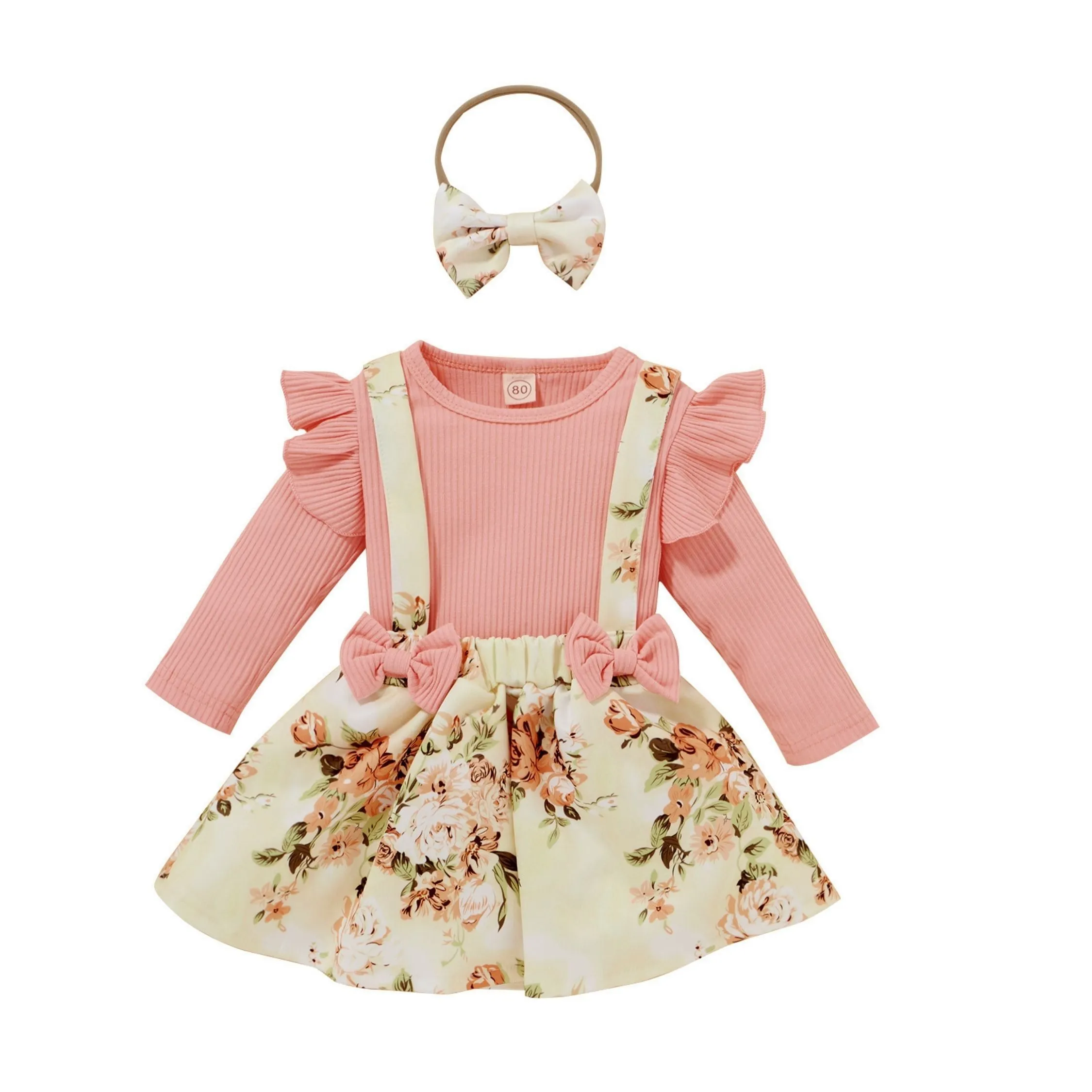 Girls Frill Floral Dress