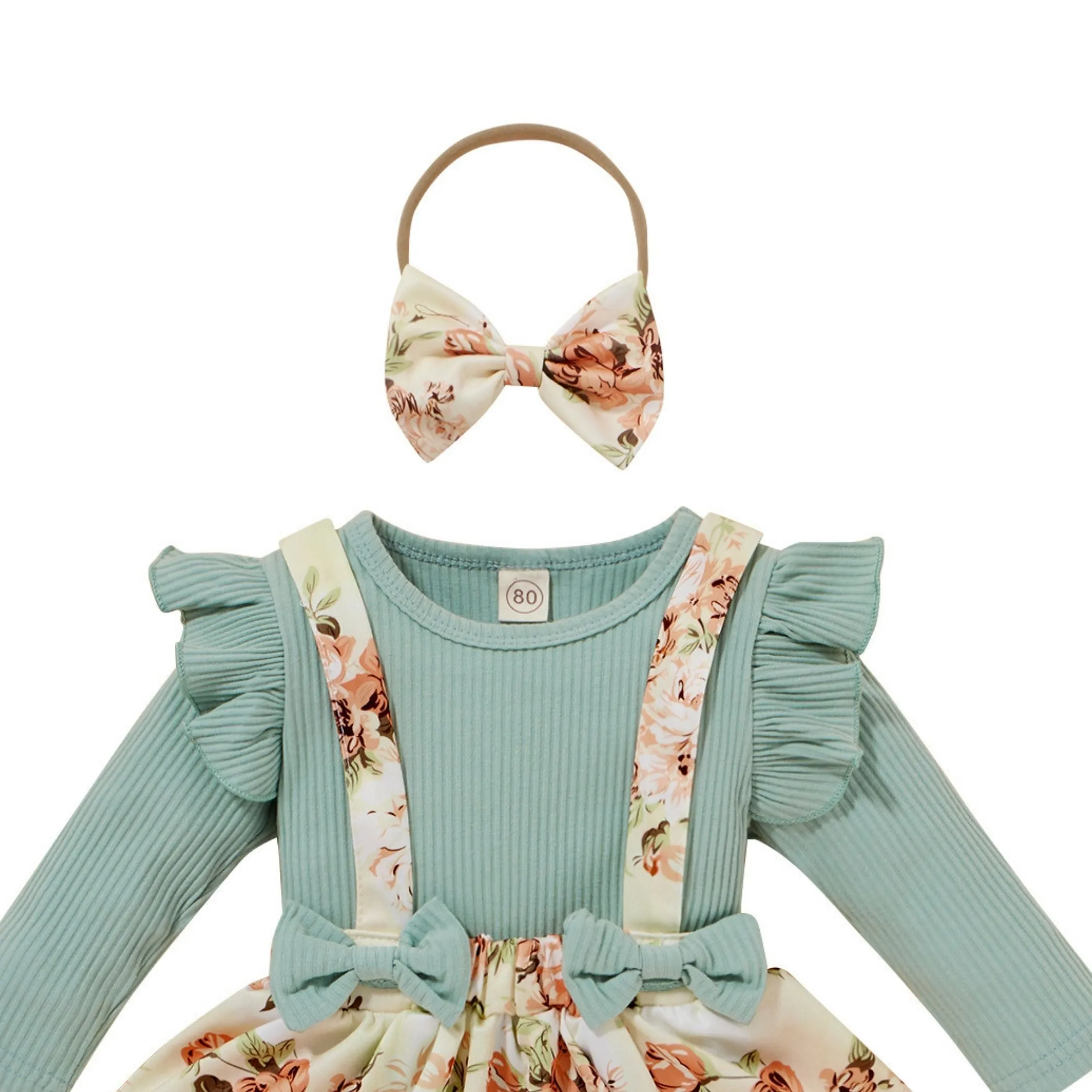 Girls Frill Floral Dress