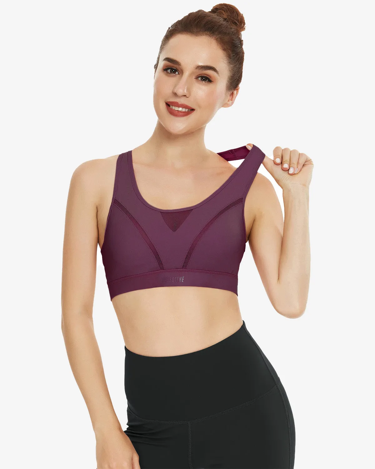 High Impact Hook-and-Eye Closure Sports Bra 8204