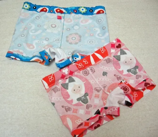 Hopscotch Shorties  girls shortie underpants sizes 2 to 14 years by Felicity Sewing Patterns