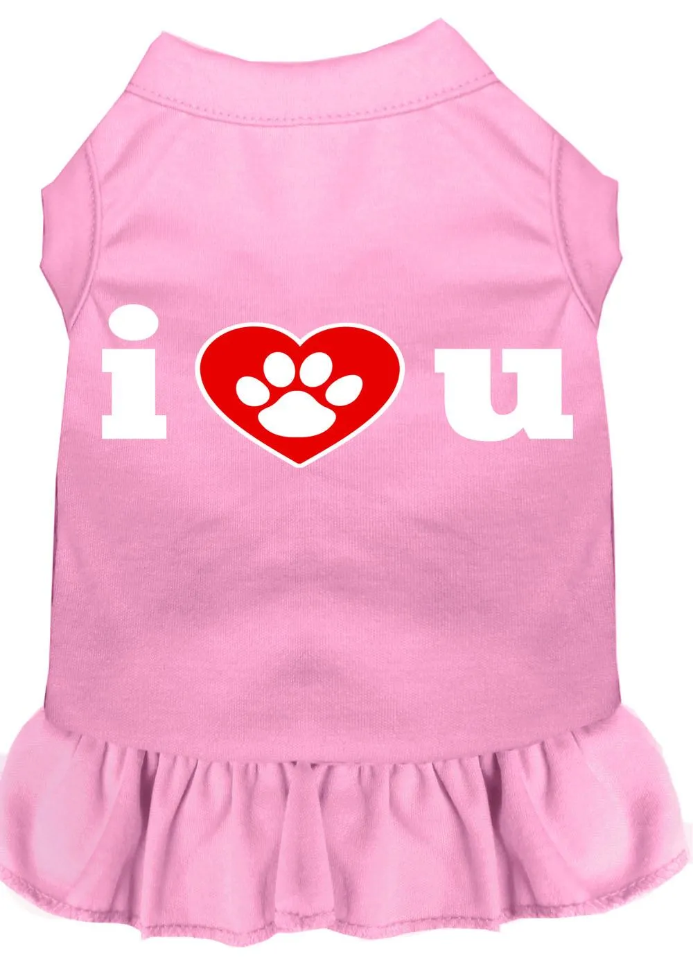 I Heart You Screen Print Dress Light Pink Med (12)