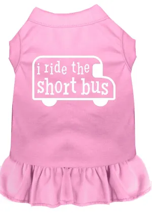 I Ride The Short Bus Screen Print Dress Light Pink Med (12)