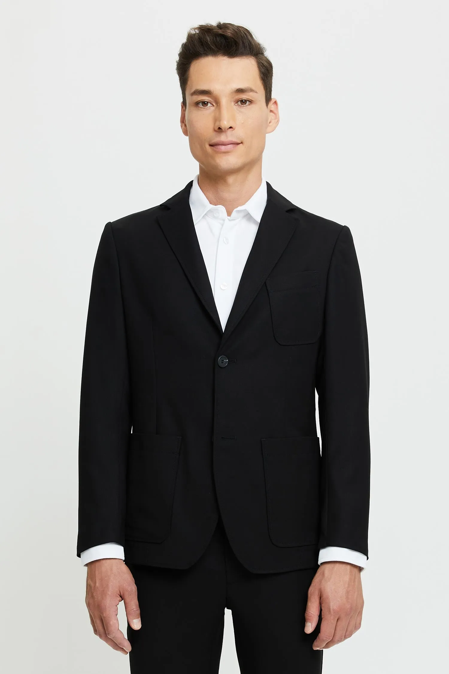 Jere Merino Wool Blazer Jacket Black