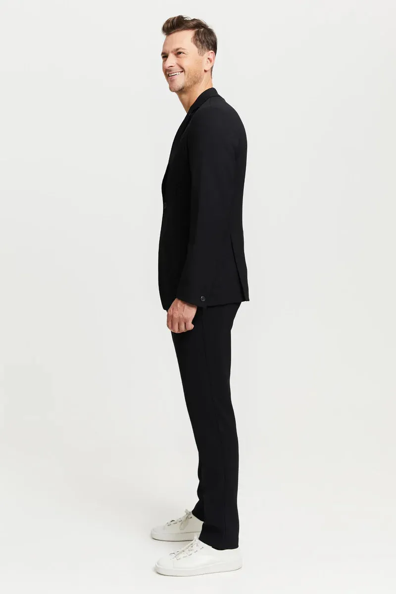 Jere Merino Wool Blazer Jacket Black