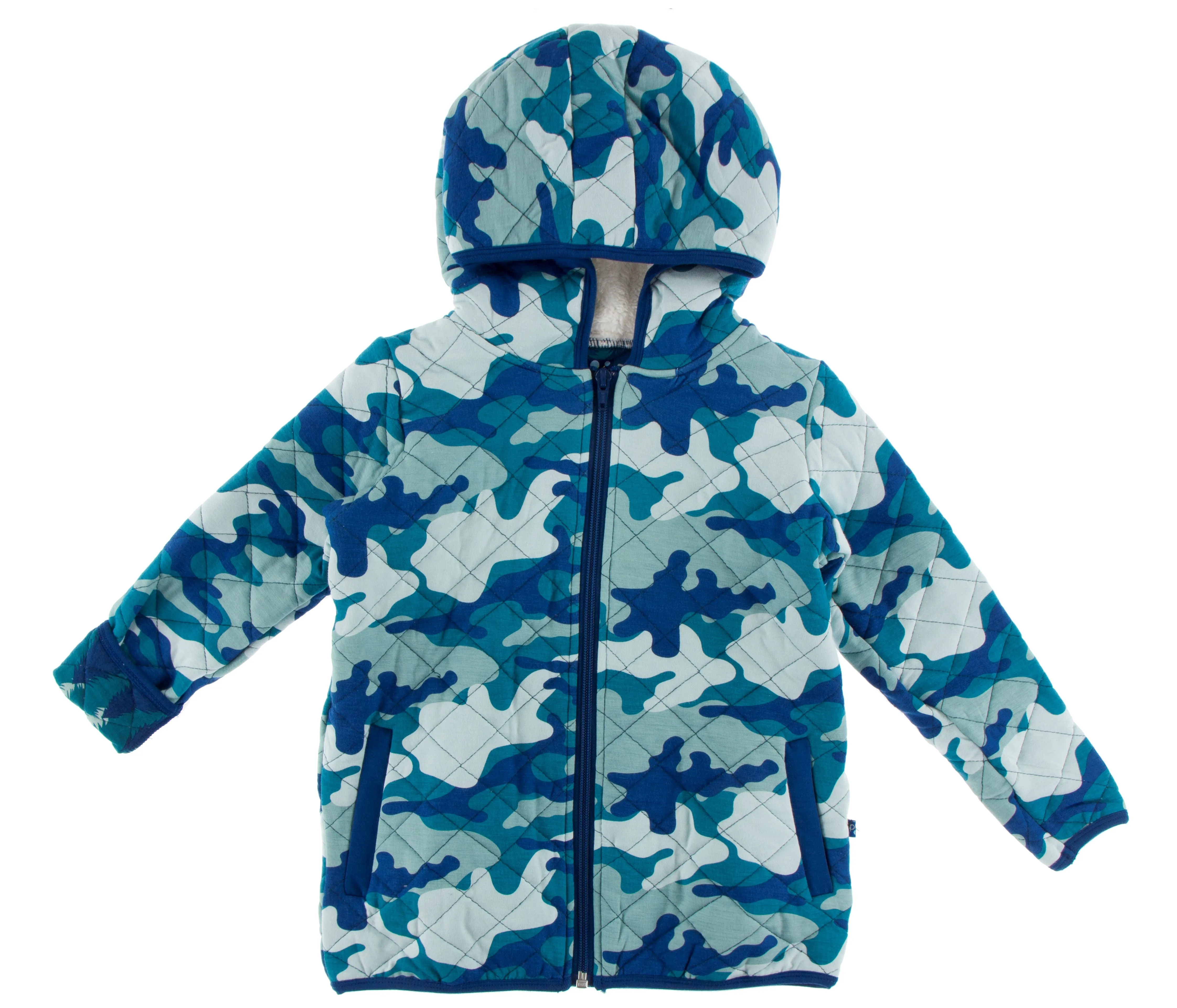 KicKee Pants Everyday Heroes Quilted Jacket with Sherpa Lined Hood