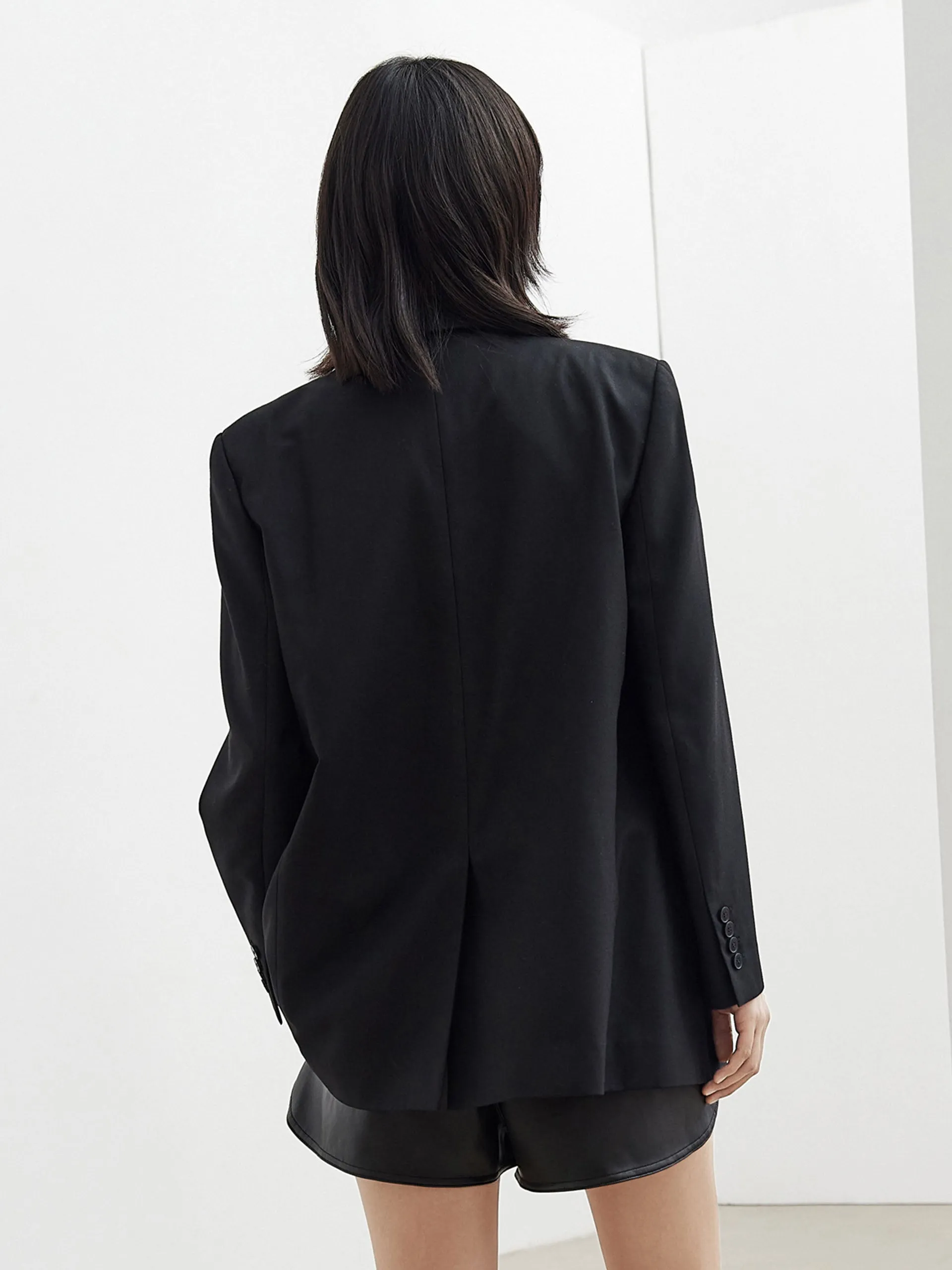 Lapel Straight Cut Blazer