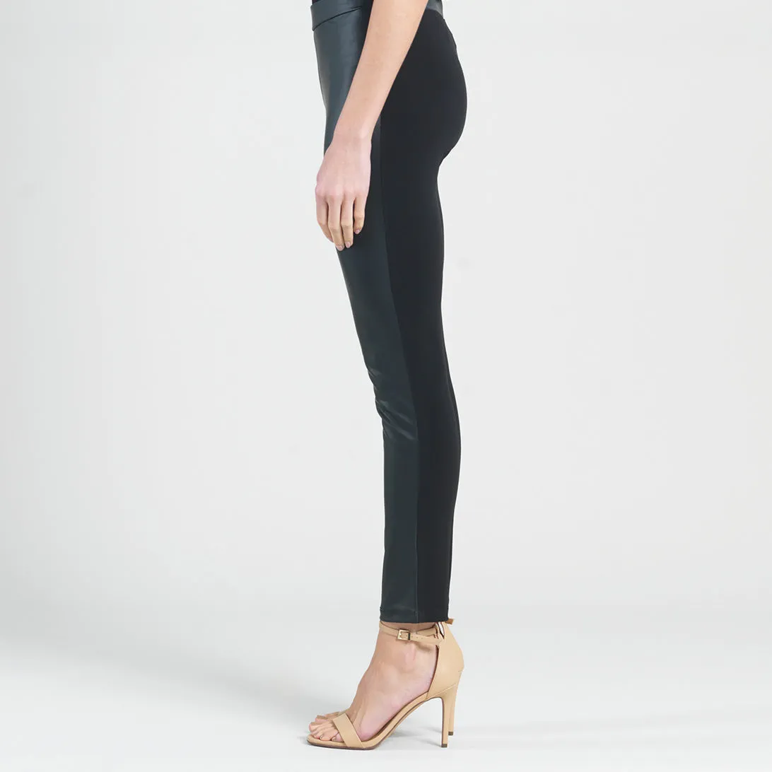 Liquid Leather™ Sheen Two-Tone Legging - Black