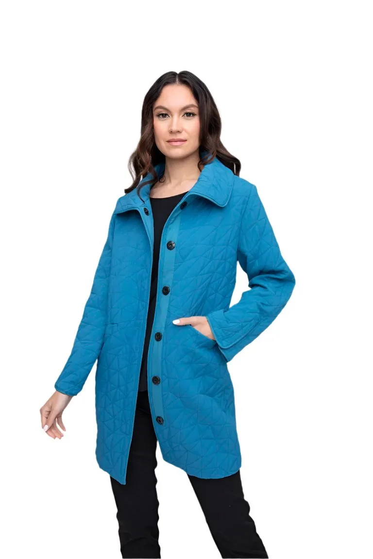 Liv by Habitat Kaleidoscope Quilt City Snap Car Coat - Stylish and Versatile Outerwear