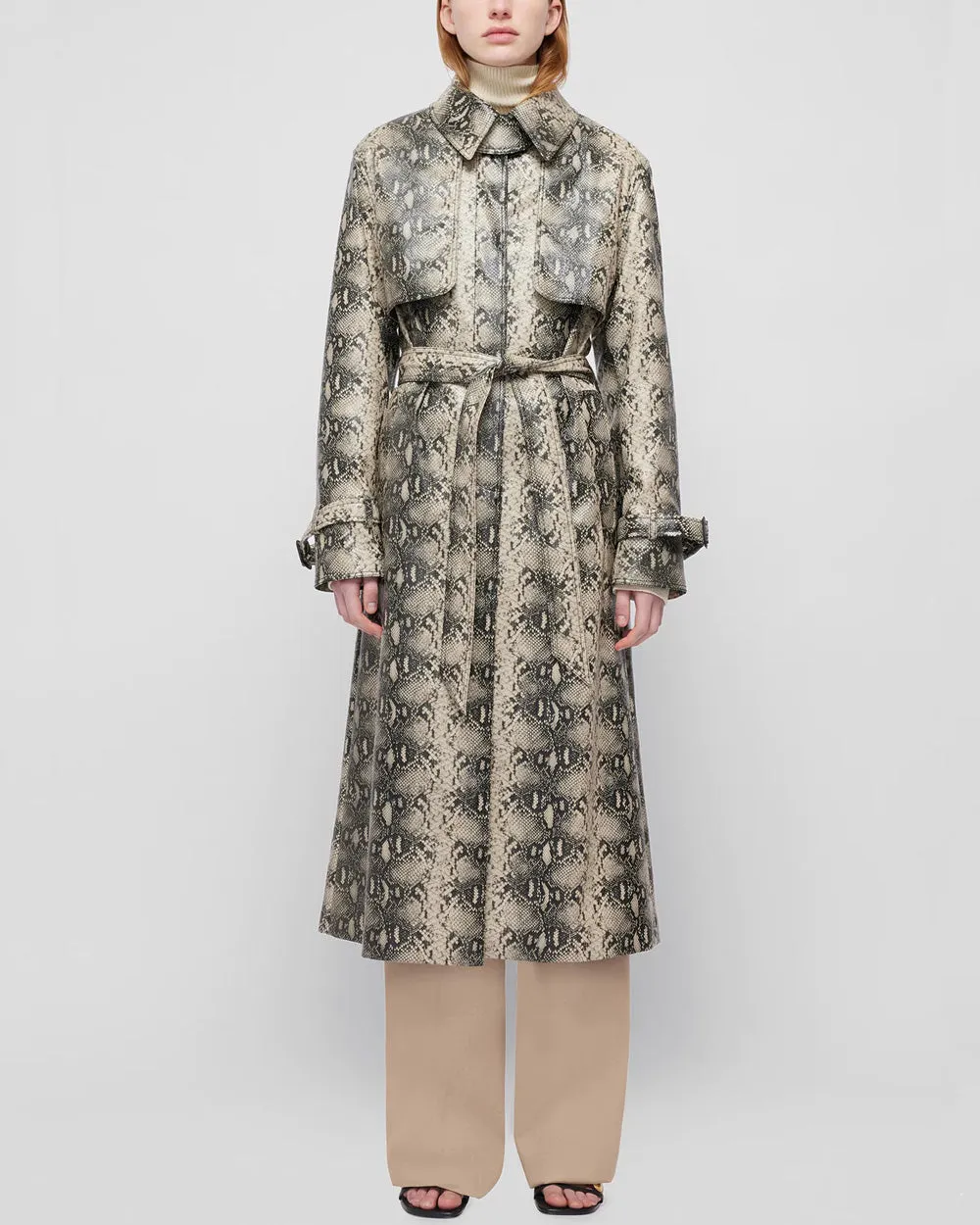 Macadamia Python Loretta Trench Coat