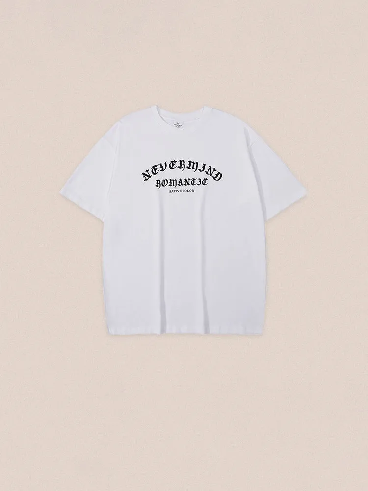 Men'S Loose Tees With Letters Print