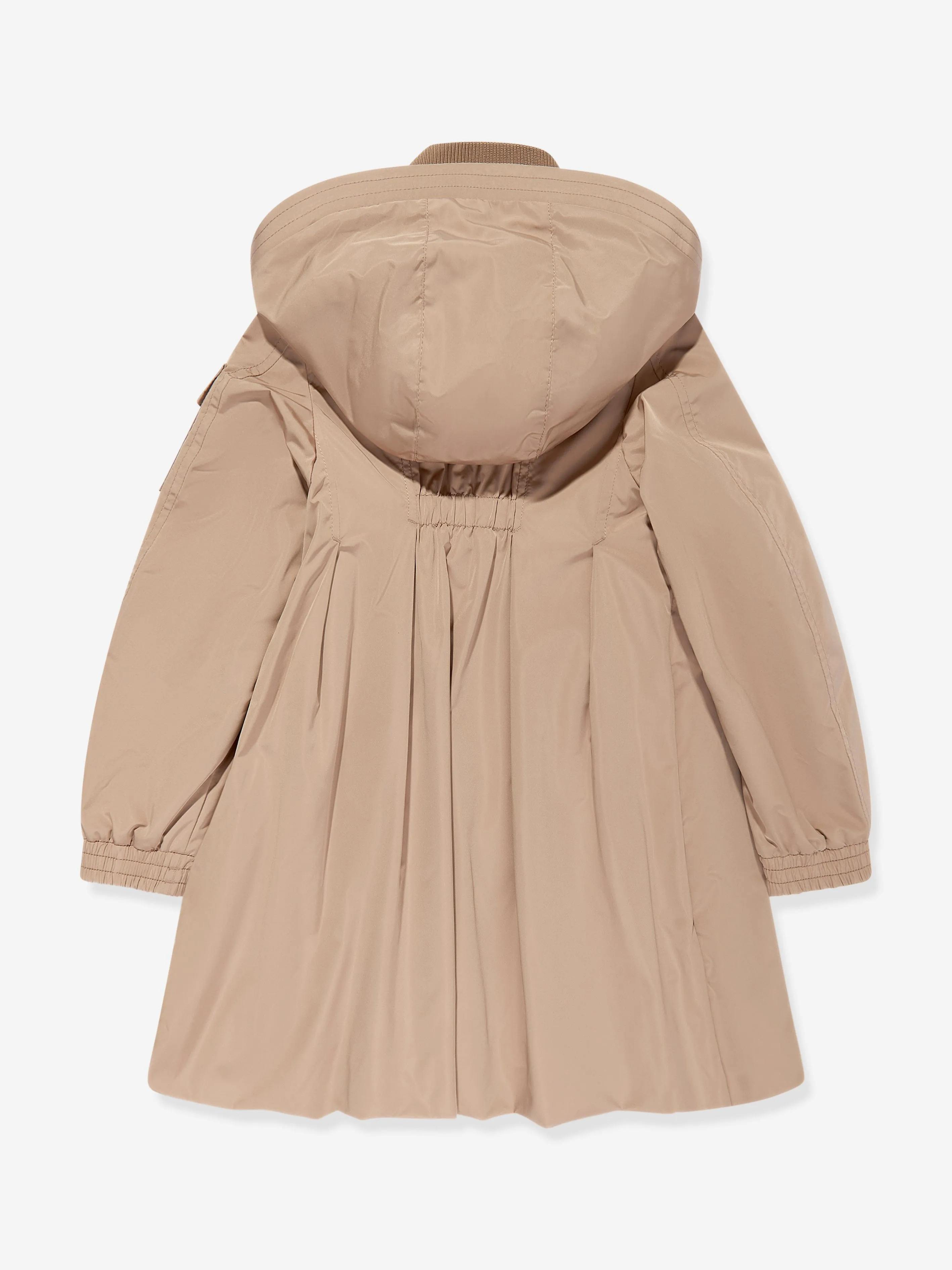 Moncler Enfant Girls Arild Long Coat in Beige