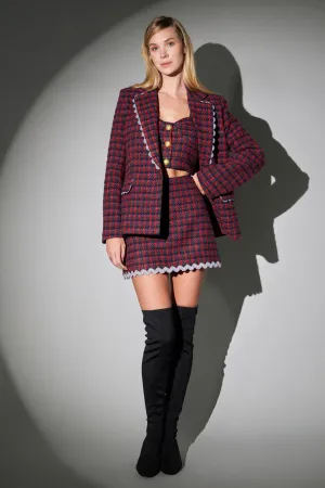 Multicolor Tweed Blazer