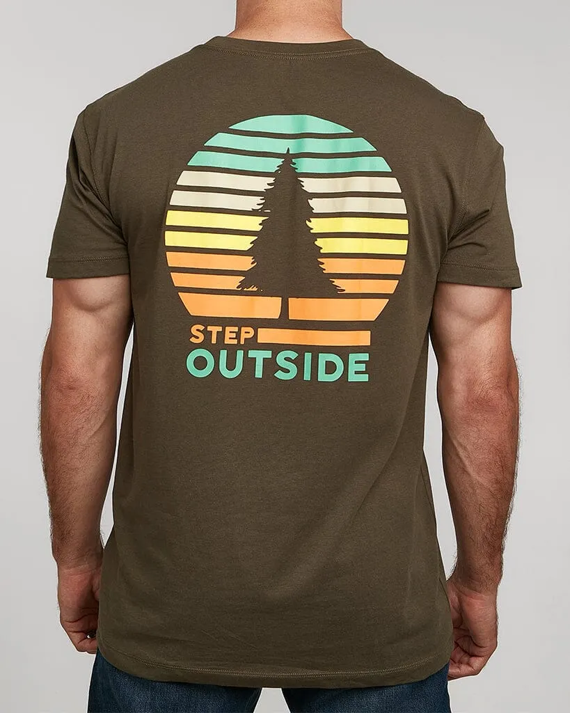 Northwoods Sunset Short Sleeve Flex Tee