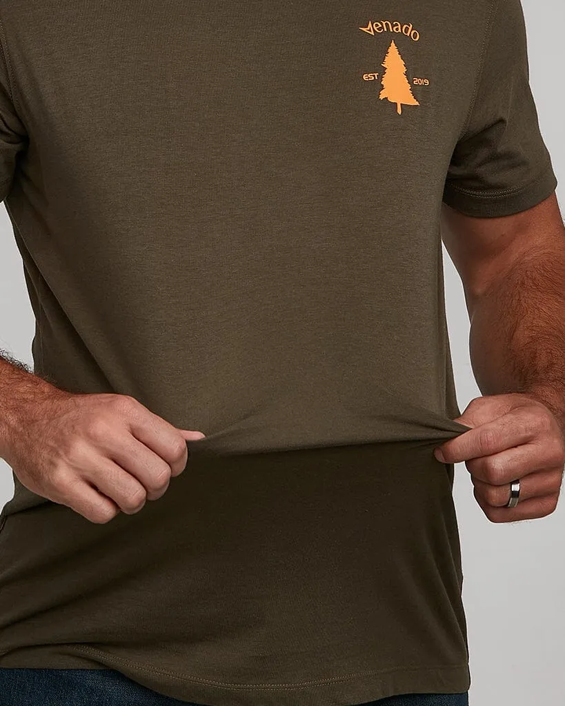 Northwoods Sunset Short Sleeve Flex Tee