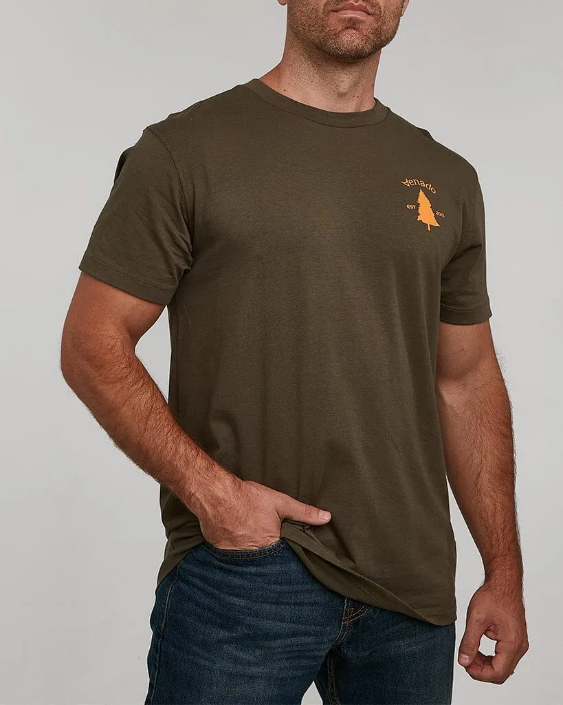 Northwoods Sunset Short Sleeve Flex Tee