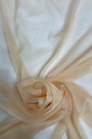 Peach Iridescent Silk Chiffon