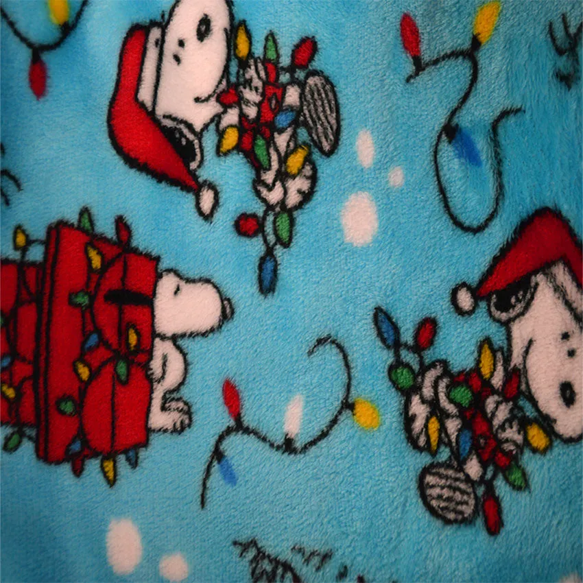 Peanuts Snoopy Light Blue Plush Christmas Lounge Pant