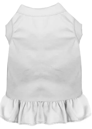 Plain Pet Dress White Med (12)