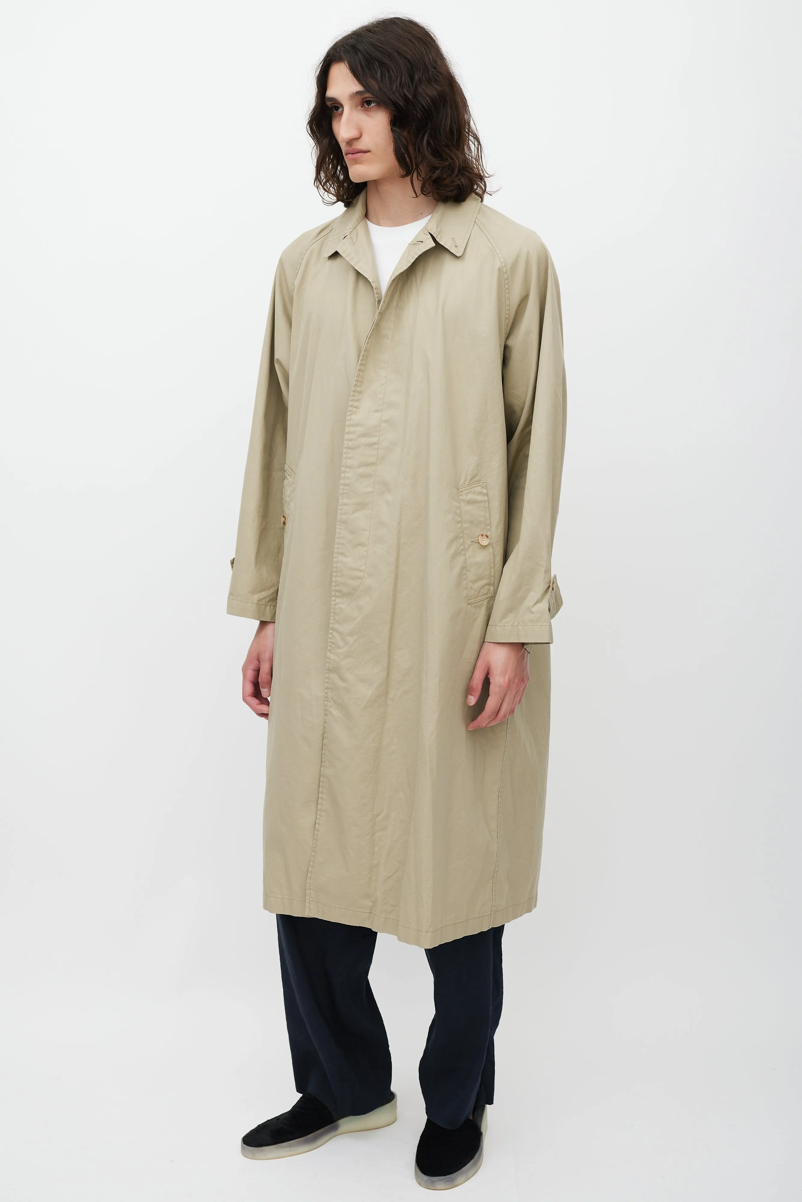 Polo Beige Cotton Trench Coat