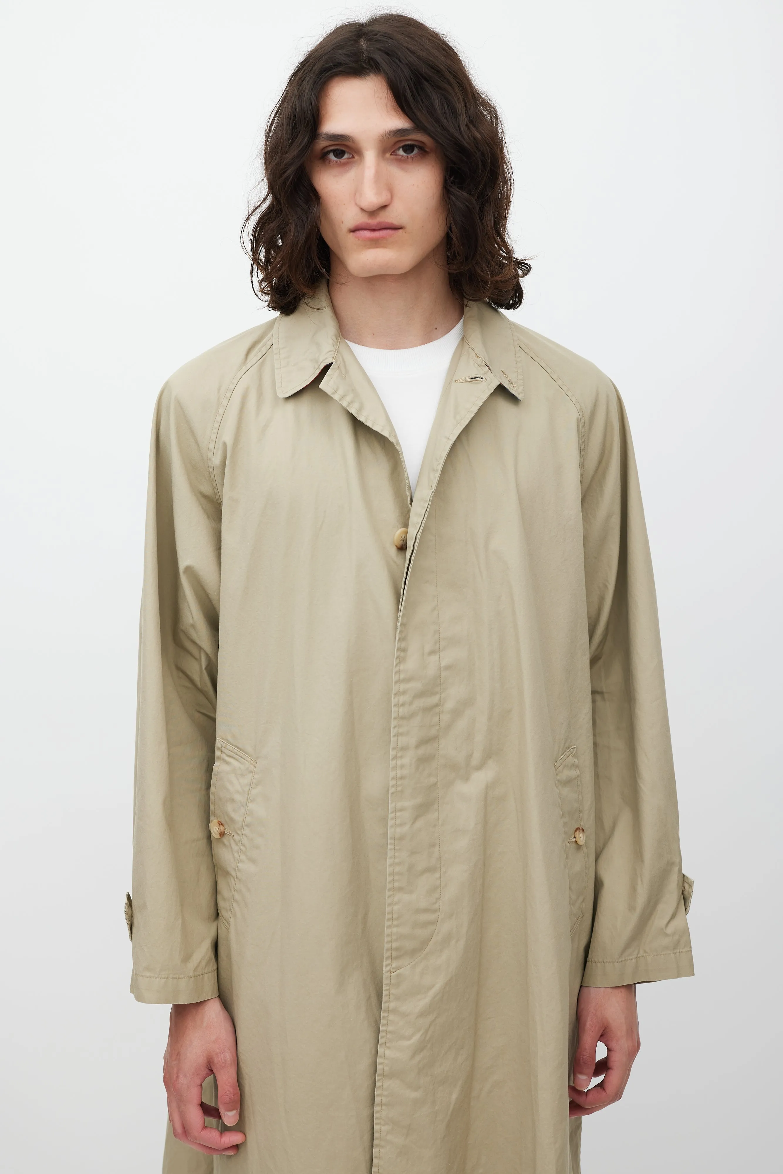 Polo Beige Cotton Trench Coat